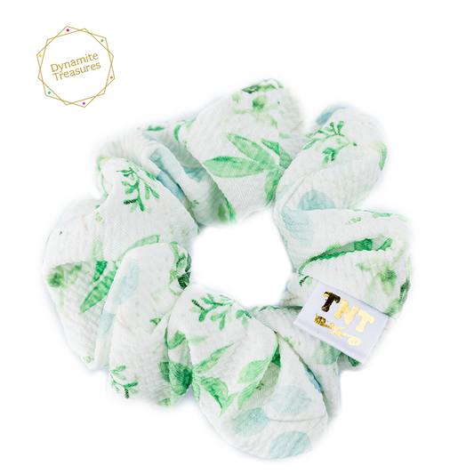 Eucalyptus Print Hair Scrunchie