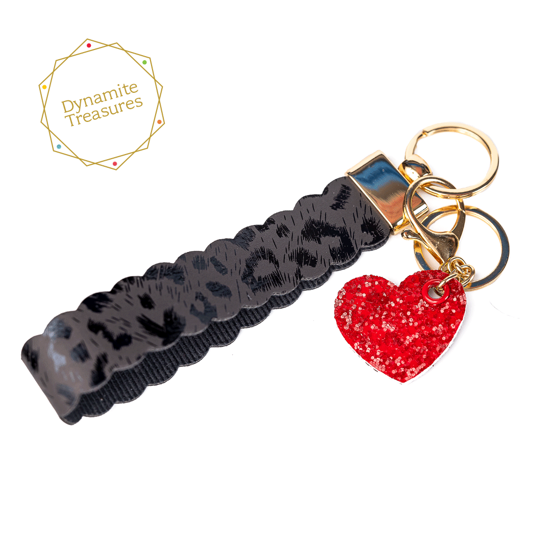 Wristlet Fob | Black GlossLeo